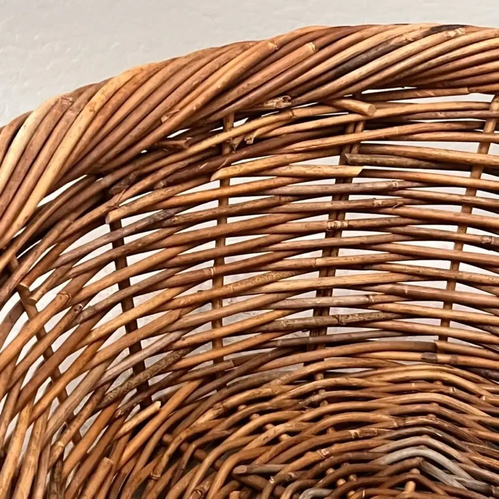 Handwoven Willow Basket Brown 18.5